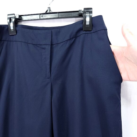 St. John Dress Pants Womens Size 2 Blue Wide Leg Made in USA Professional Wear - Picture 8 of 12